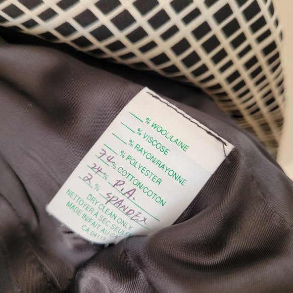 Freda's Black and White Check Print Jacket US 8 - Picture 10 of 10